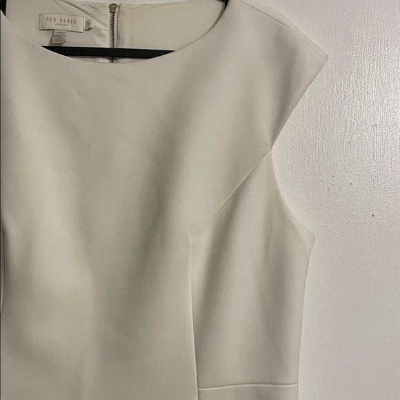 Ted Baker Boat Neck Knee Length Dress Ivory - Picture 4 of 7